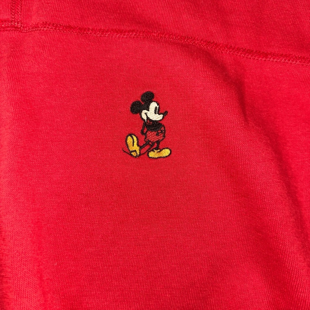 Vintage Mickey Mouse Disney Wear Made In USA Red Sweatshirt Embroidered Vacation